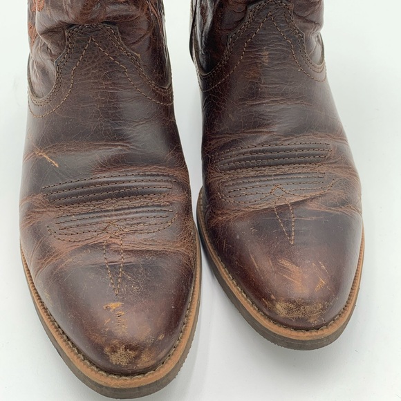 TWISTED X⚡️Embossed “Chocolate Brown” Leather Cowboy Boots - Picture 11 of 16